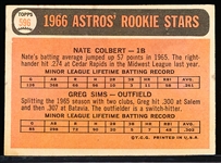 1966 Topps Bb- #596 Astros RC- Hi# 