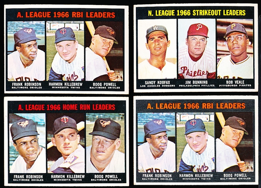 1967 Topps Bb Leaders- 4 Cards