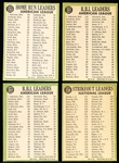 1967 Topps Bb Leaders- 4 Cards