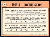 1969 Topps Bb- #597 Rollie Fingers RC