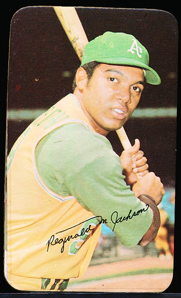1971 Topps Baseball Supers- #38 Reggie Jackson, A’s