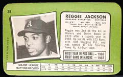 1971 Topps Baseball Supers- #38 Reggie Jackson, A’s