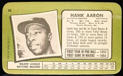 1971 Topps Baseball Supers- #44 Hank Aaron, Braves