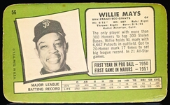 1971 Topps Baseball Supers- #56 Willie Mays, Giants