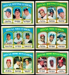 1972 Topps Bb- 6 Diff Leaders