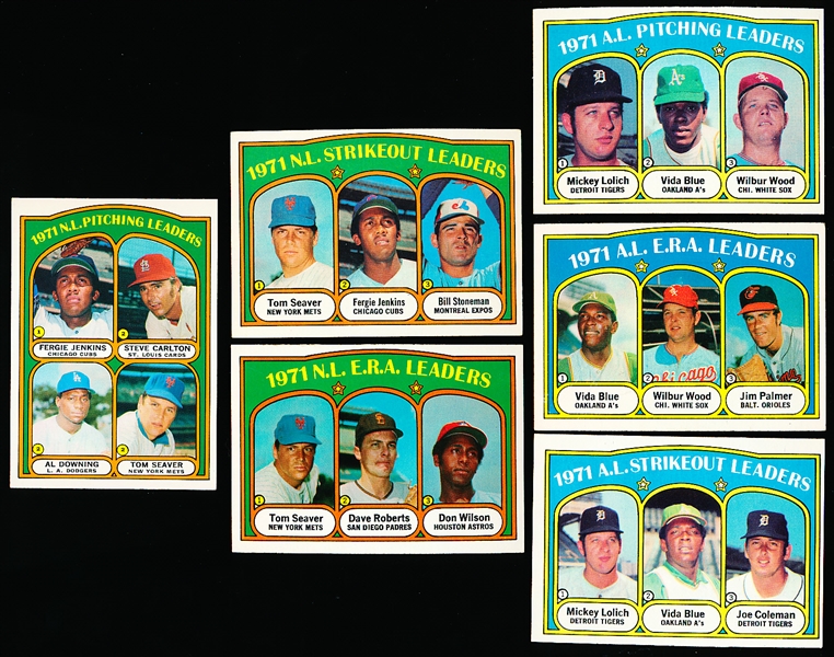 1972 Topps Bb- 6 Diff Leaders