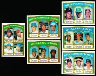 1972 Topps Bb- 6 Diff Leaders