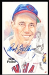 Autographed 1980 Perez-Steele Bsbl. HOF Postcards #87 Bob Feller, Indians