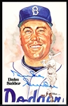 Autographed 1981 Perez-Steele Bsbl. HOF Postcards #172 Duke Snider, Brooklyn Dodgers