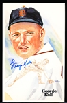 Autographed 1983 Perez-Steele Bsbl. HOF Postcards #182 George Kell, Tigers