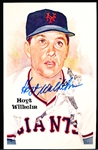 Autographed 1985 Perez-Steele Bsbl. HOF Postcards #193 Hoyt Wilhelm, N. Y. Giants