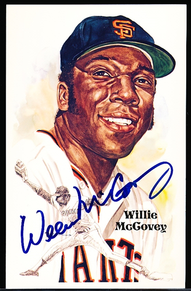 Autographed 1987 Perez-Steele Bsbl. HOF Postcards #196 Willie McCovey, S. F. Giants