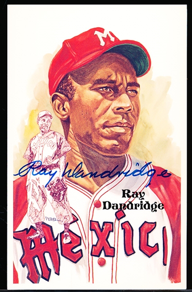 Autographed 1987 Perez-Steele Bsbl. HOF Postcards #197 Ray Dandridge, Negro Leagues