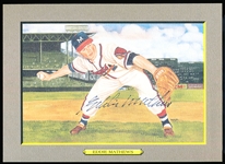 Autographed 1988 Perez-Steele Great Moments Bsbl. #28 Eddie Mathews, Milwaukee Braves