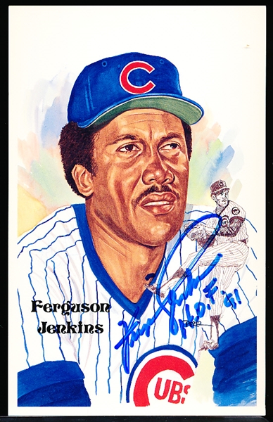 Auto’d & Inscribed 1991 Perez-Steele Bsbl. HOF Postcards #208 Fergie Jenkins