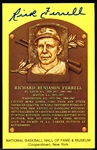 Autographed BB HOF Gold Plaque Postcard- Rick Ferrell