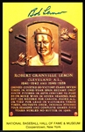 Autographed BB HOF Gold Plaque Postcard- Bob Lemon
