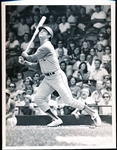 Late 1960’s-Early 1970’s Reggie Jackson Oakland A’s MLB B/W Game Action 7” x 9” Photo