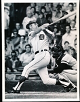 1970’s Al Kaline Detroit Tigers MLB B/W Game Action 7” x 9” Photo