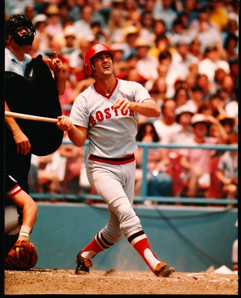 1970’s Carl Yastrzemski Boston Red Sox Color Game Action 8” x 10” Photo built into a photo box