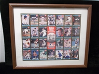 Auto’d. Framed 1992 Nolan Ryan Career Series Uncut Sheet Set of 26 Cards- Signed by Ryan! 