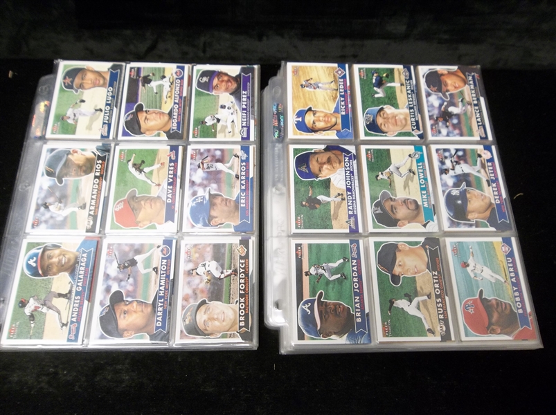 2001 Fleer Tradition Baseball Near Set in Pages- 441 of 450 Plus 19 Diff. Inserts