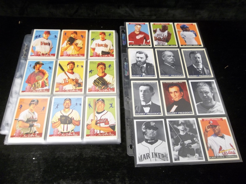 2008 Upper Deck Goudey Complete Base (#1-200) Set in Pages with 20 Diff. SP’s! 