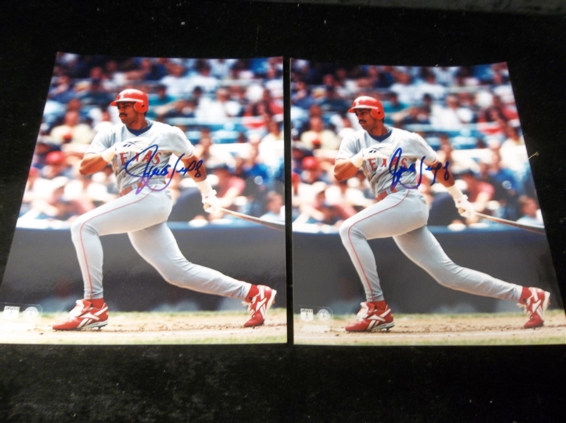 Auto’d Juan Gonzalez Rangers 8x10” Color Photos- 2 Photos