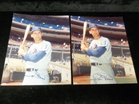 Auto’d Ron Hunt N.Y. Mets 8x10” Color Photos- 2 Photos