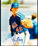 Auto’d Roger McDowell Mets Color 8 x 10” Photo