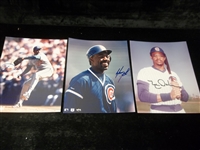 Three Diff. Chicago Cubs Auto’d. Color 8x10” Photos