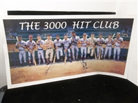 Auto’d. “The 3000 Hit Club” Ron Lewis 36” x 19-1/2” Print Signed by Pete Rose!