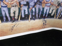 Auto’d. “The 3000 Hit Club” Ron Lewis 36” x 19-1/2” Print Signed by Pete Rose!