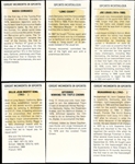 1979-80 United Press International “Sports Nostalgia” & “Great Moments in Sports” Record Cards- 6 Diff.