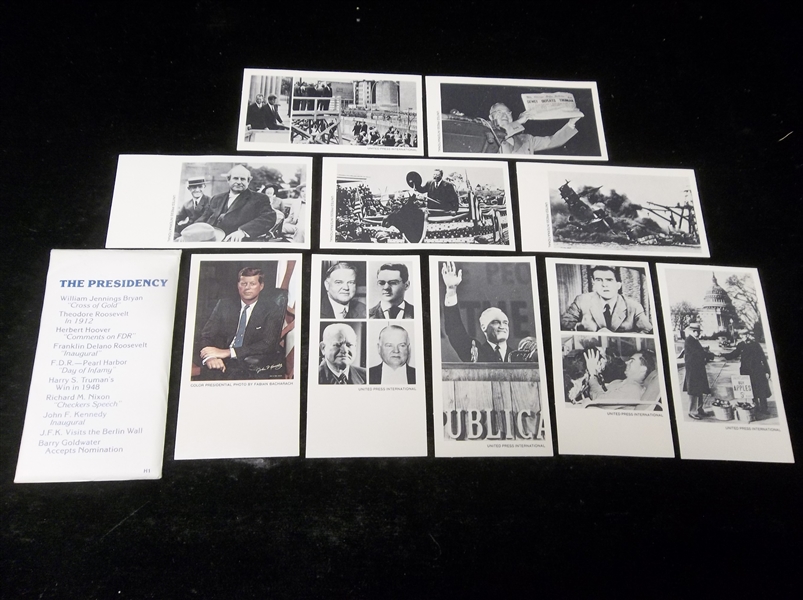 1979? United Press International “The Presidency” Complete Set of 10 Record Cards in Original Envelope