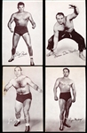 1950’s Exhibit Wrestling- 4 Diff. Cards