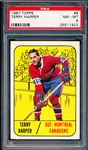 1967-68 Topps Hockey- #6 Terry Harper, Montreal- PSA NM-Mt 8