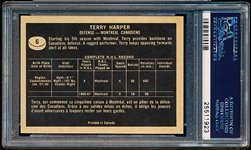 1967-68 Topps Hockey- #6 Terry Harper, Montreal- PSA NM-Mt 8