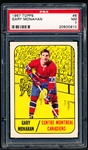 1967-68 Topps Hockey- #8 Gary Monahan, Montreal- PSA NM 7