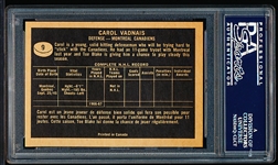 1967-68 Topps Hockey- #9 Carol Vadnais, Montreal- PSA NM-Mt 8