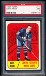 1967-68 Topps Hockey- #11 Dave Keon, Toronto- PSA NM 7