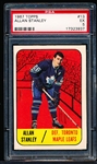 1967-68 Topps Hockey- #13 Allan Stanley, Toronto- PSA Ex 5