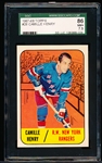 1967-68 Topps Hockey- #26 Camille Henry, Rangers- SGC 86 (NM+ 7.5)
