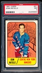 1967-68 Topps Hockey- #31 Jean Ratelle, Rangers- PSA NM 7