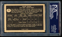 1967-68 Topps Hockey- #34 Eddie Shack, Bruins- PSA Ex 5