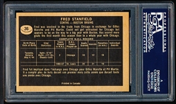 1967-68 Topps Hockey- #36 Fred Stanfield, Bruins- PSA NM 7