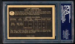1967-68 Topps Hockey- #47 Gary Bergman, Red Wings- PSA NM 7