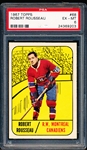 1967-68 Topps Hockey- #68 Robert Rousseau, Montreal- PSA Ex-Mt 6