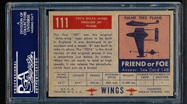 1952 Topps “Wings”- #111 707A Delta Wing- PSA NM 7
