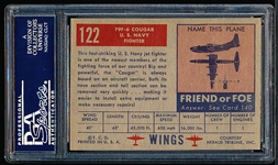 1952 Topps “Wings”- #122 F9F6 Cougar- PSA Ex-MT 6